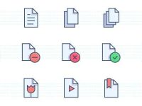 001-Books-text-color-stroke-flat-icons-icon-pack-set-vector_1