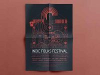 001-indie-folks-festival-concert-music-rock-flat-flyer-print