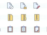 003-Books-text-color-stroke-flat-icons-icon-pack-set-vector_3