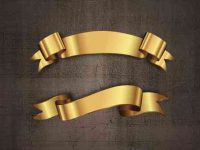 003-golden-banner-ribbon-vector-set