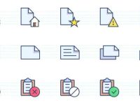 004-Books-text-color-stroke-flat-icons-icon-pack-set-vector_4