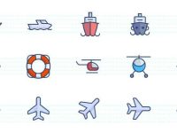 004-transportation-travel-color-stroke-flat-icons-icon-pack-set-vector_4