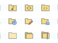 005-Books-text-color-stroke-flat-icons-icon-pack-set-vector_5