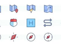 006-maps-location-world-navigation-color-stroke-flat-icons-icon-pack-set-vector_6