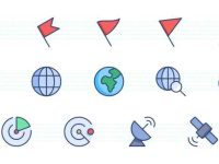 007-maps-location-world-navigation-color-stroke-flat-icons-icon-pack-set-vector_7