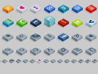 3-D-isometric-social-icons-set-02